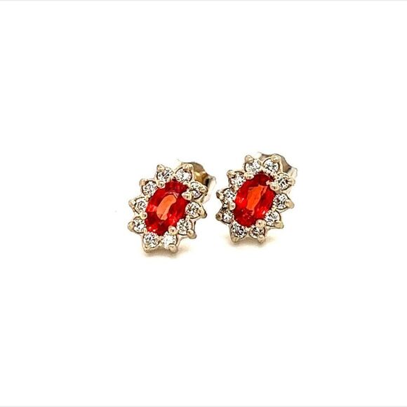 Natural Sapphire Diamond Stud Earrings 14k Gold 0.70 TCW Certified $2,450 215608 - Picture 1 of 11